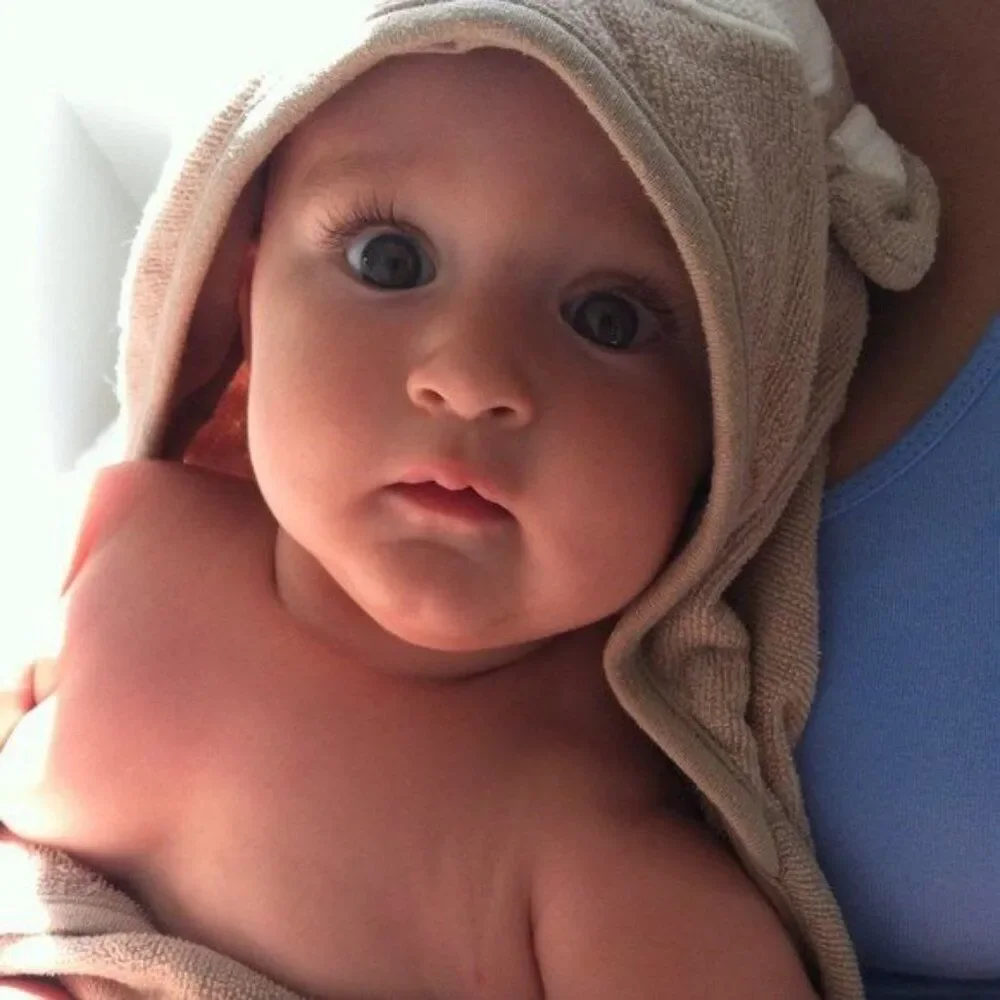 Carter's Baby Bath Towel with Hood, Tan, Monkey Design, Unisex Gender Neutral